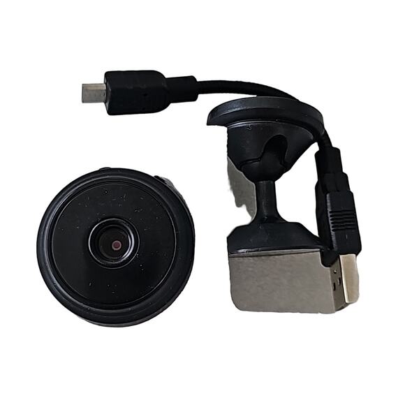 Mini Camera Two Charging Cords and Magnetic Holder Use in Car, House, or Office - Picture 2 of 10